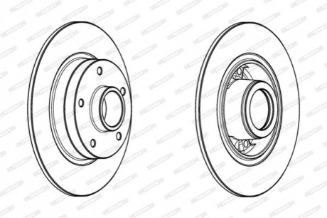 Диск тормозной Renault Megane, Scenic, Clio FERODO ddf1732-1