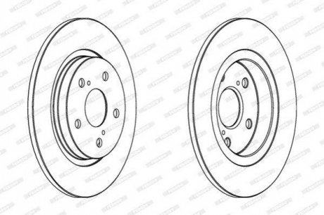 Тормозной диск Toyota Avensis, Opel Insignia FERODO ddf1755c