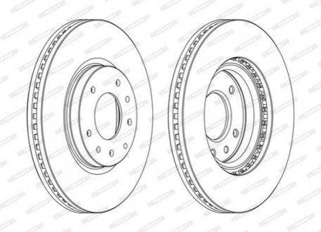 Купить Тормозной диск Mazda CX-7, Opel Insignia, Mazda CX-9 FERODO ddf1768c (фото1) подбор по VIN коду, цена 2352 грн.