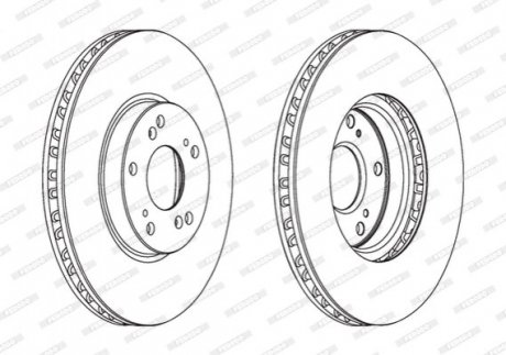 Купить Тормозной диск Honda Accord, Opel Insignia FERODO ddf1775c (фото1) подбор по VIN коду, цена 2705 грн.