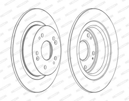 Купити Гальмівний диск Honda Accord, Opel Insignia, Honda HR-V FERODO ddf1776c (фото1) підбір по VIN коду, ціна 1282 грн.