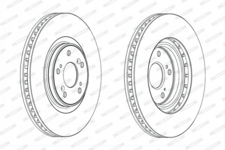 Купить Тормозной диск Honda Accord FERODO ddf1777c-1 (фото1) подбор по VIN коду, цена 3041 грн.