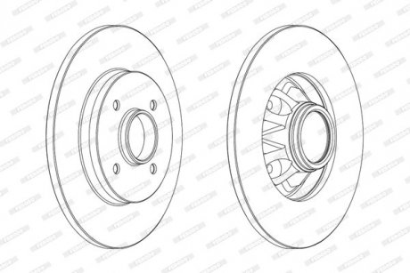 Купить Диск тормозной Opel Insignia, Peugeot 3008, 308 FERODO ddf1791c-1 (фото1) подбор по VIN коду, цена 2295 грн.