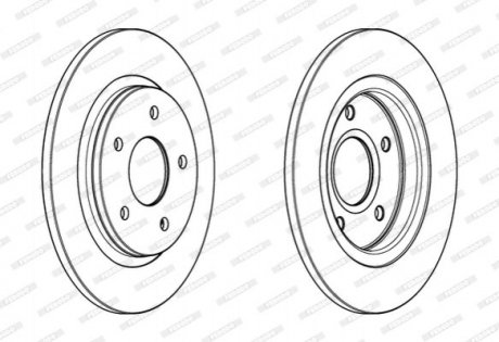 Тормозной диск Chrysler Voyager, Opel Astra FERODO ddf1808c