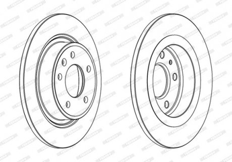 Купити Гальмівний диск Opel Astra, Chevrolet Cruze, Opel Zafira FERODO ddf1871c (фото1) підбір по VIN коду, ціна 4209 грн.