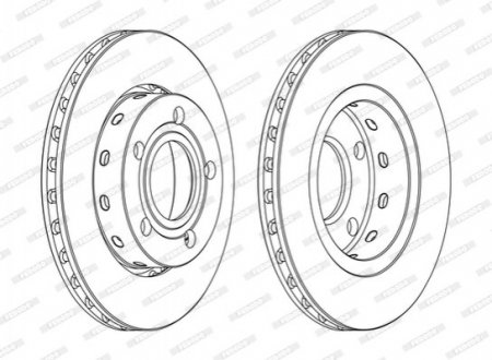 Диск гальмівний Audi A4, Volkswagen Passat FERODO ddf1887c