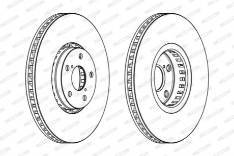 Диск гальмівний Lexus GS FERODO ddf1957rc-1