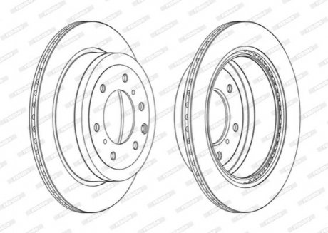 Диск тормозной Mitsubishi Pajero FERODO ddf1965c