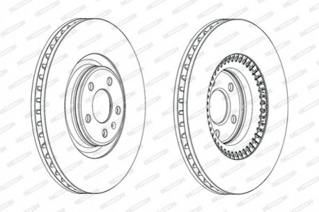 Тормозной диск Audi A7, A6, A8, A4 FERODO ddf1987c-1