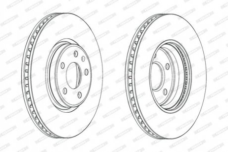 Тормозной диск Audi A6, Q5, A5, A4, A7 FERODO ddf1996c-1