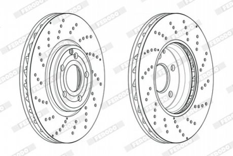 Диск тормозной Mercedes CLS-Class, W205, S205 FERODO ddf2054c-1