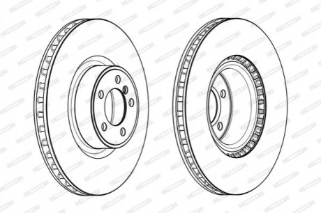 Диск тормозной Land Rover Range Rover FERODO ddf2086c-1