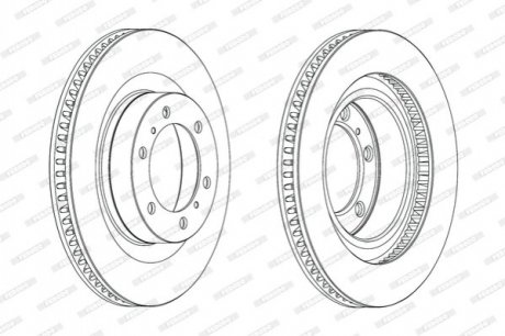 Тормозной диск FERODO ddf2093c-1