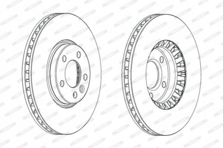 Диск гальмівний Volkswagen Transporter, Multivan FERODO ddf2182c-1