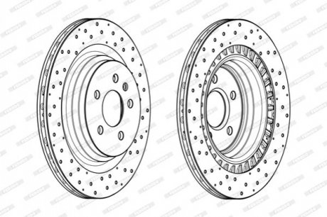 Купить Диск тормозной Mercedes M-Class FERODO ddf2205c (фото1) подбор по VIN коду, цена 2974 грн.