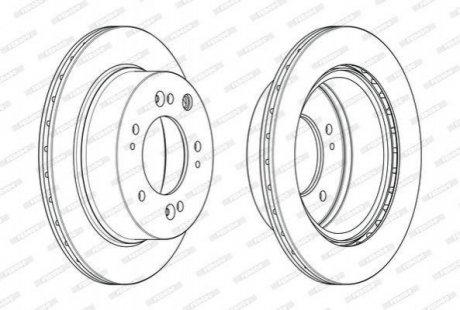 Диск тормозной FERODO ddf2285c