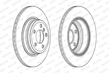 Купить Диск тормозной BMW F30, F32, F31, F33, F34, F36 FERODO ddf2404c (фото1) подбор по VIN коду, цена 3482 грн.