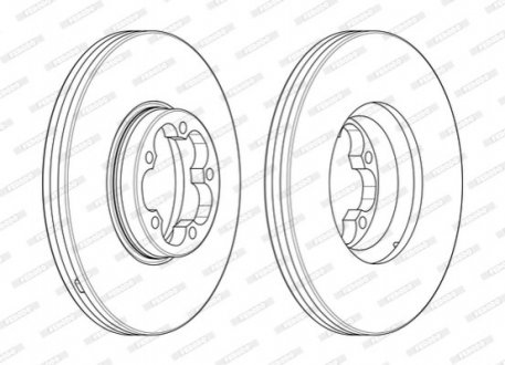 Диск тормозной Ford Transit FERODO ddf2468-1