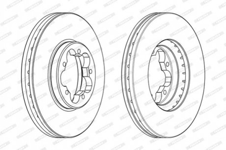 Диск тормозной Ford Transit FERODO ddf2469