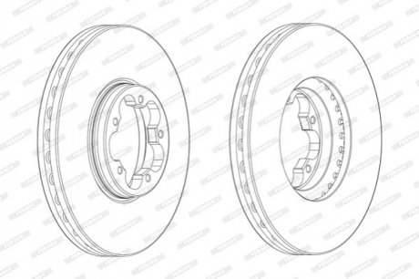 Тормозной диск FERODO ddf2470-1