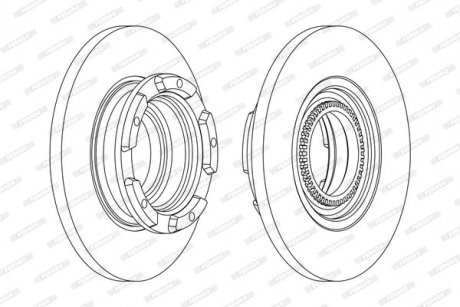 Гальмівний диск Ford Transit FERODO ddf2472