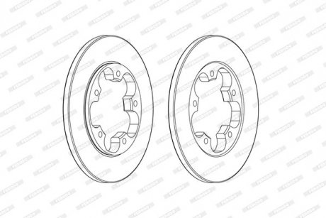 Диск тормозной FERODO ddf2484c