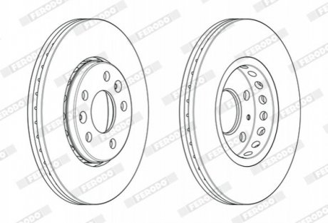 Диск тормозной FERODO ddf2507c