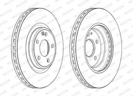 Купить Диск тормозной Mercedes W246, CLA-Class, W176, GLA-Class FERODO ddf2545c (фото1) подбор по VIN коду, цена 3252 грн.