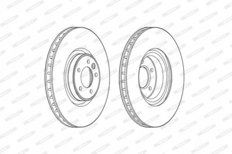 Диск тормозной Land Rover Range Rover, Discovery FERODO ddf2601c-1