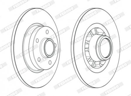 Купить Тормозной диск с подшипником Renault Trafic, Opel Vivaro FERODO ddf26021 (фото1) подбор по VIN коду, цена 4563 грн.