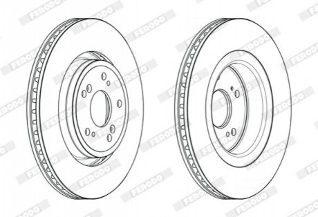 Диск тормозной FERODO ddf2657c