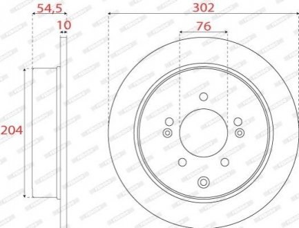 Купити Гальмівний диск Hyundai Tucson, IX35 FERODO ddf2772c (фото1) підбір по VIN коду, ціна 2474 грн.