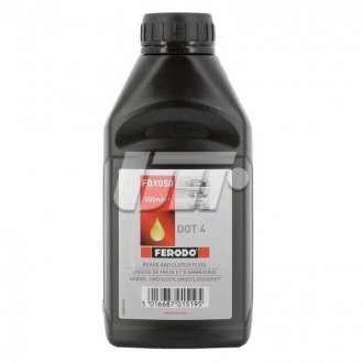 Купить Тормозная жидкость гидравлическая объемом 0,5л. FERODO fbx050 (фото1) подбор по VIN коду, цена 235 грн.