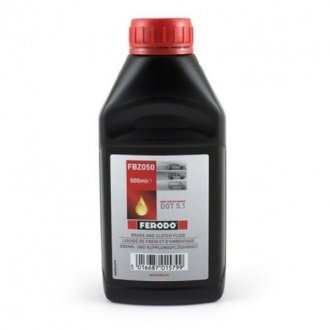 Купить Тормозная жидкость гидравлическая объемом 0,5л. FERODO fbz050 (фото1) подбор по VIN коду, цена 316 грн.