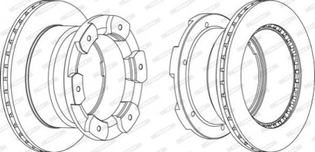 Диск тормозной FERODO fcr332a