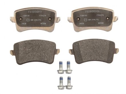 Комплект гальмівних колодок з 4 шт. дисків Audi A5, Q5, A4, Volkswagen Golf FERODO fdb4190