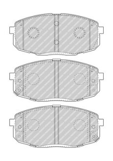 Комплект гальмівних колодок передн, HYUNDAI CRETA, KONA, KONA/SUV KIA CERATO IV 1.0-2.0 01.16- FERODO fdb5038
