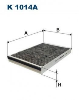 Фільтр салону вугільний FILTRON k1014A