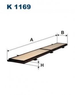 Фильтр салона FILTRON k1169