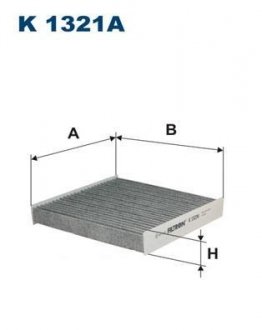 Фільтр салону вугільний FILTRON k1321A