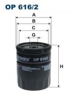 Фільтр масляний FILTRON op6162