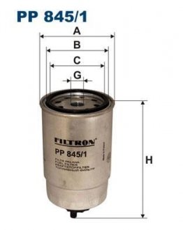 Фільтр паливний FILTRON pp8451