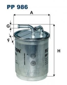 Фильтр топливный FILTRON pp986