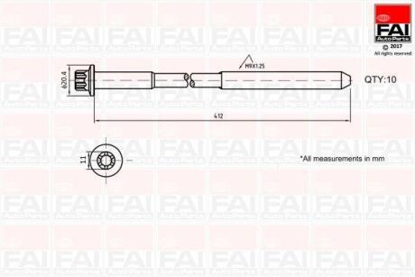 FAI ROVER Болты головки блока 200/25/400/45 Fischer Automotive One (FA1) b292