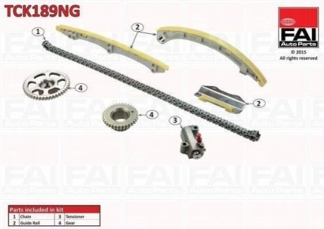 Комплект ланцюга ГРМ Honda Accord/CR-V 2.0 i 01-08 Fischer Automotive One (FA1) tck189ng