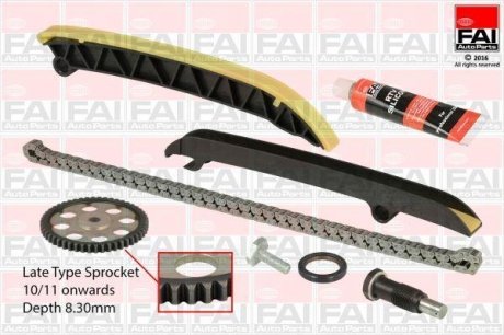 К-кт цепи привода (+шестерня, сальник) ГРМ VAG 1.2TFSI 10.11- (CBZA/CBZB) Fischer Automotive One (FA1) tck208l