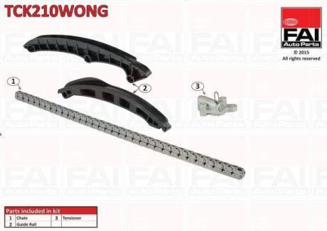 Купить FAI VW К-кт ланцюга ГPМ Jetta IVSharanTiguan 1.4TSI 07- Fischer Automotive One (FA1) tck210wong (фото1) подбор по VIN коду, цена 4447 грн.