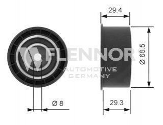 Купить Натяжной ролик Opel Kadett, Vectra, Astra, Lada 2110 Flennor fu14102 (фото1) подбор по VIN коду, цена 574 грн.
