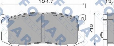 Колодки гальмівні дискові Mazda 626, Xedos 6 FOMAR fo 420581