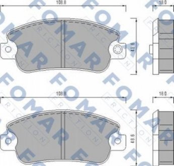 Купити Колодки гальмівні дискові Fiat Panda, Uno, Seat Ibiza FOMAR fo 433481 (фото1) підбір по VIN коду, ціна 469 грн.